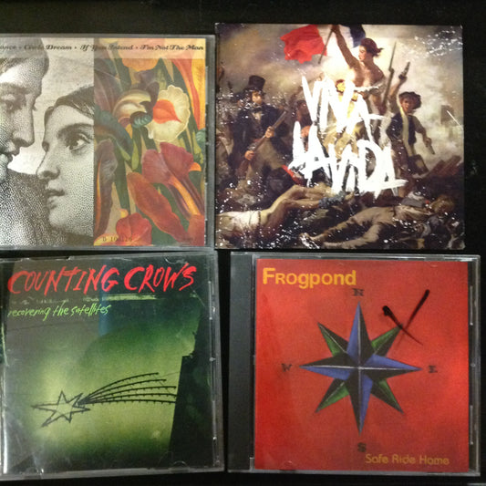 4 Disc SET BARGAIN CDs Counting Crows 10,000 Maniacs Frogpond Coldplay Alternative Rock Pop 90's 2000's