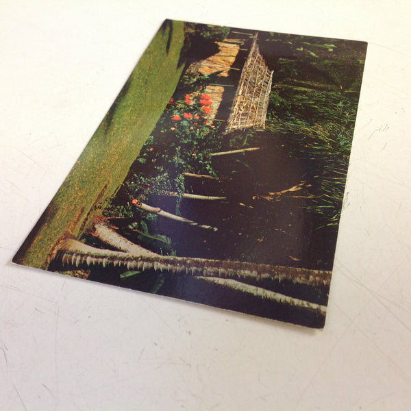 Vintage Color Postcard Princess Kaiulani Robert Louis Stevenson Grass Shack Waioli Tea Room Grounds