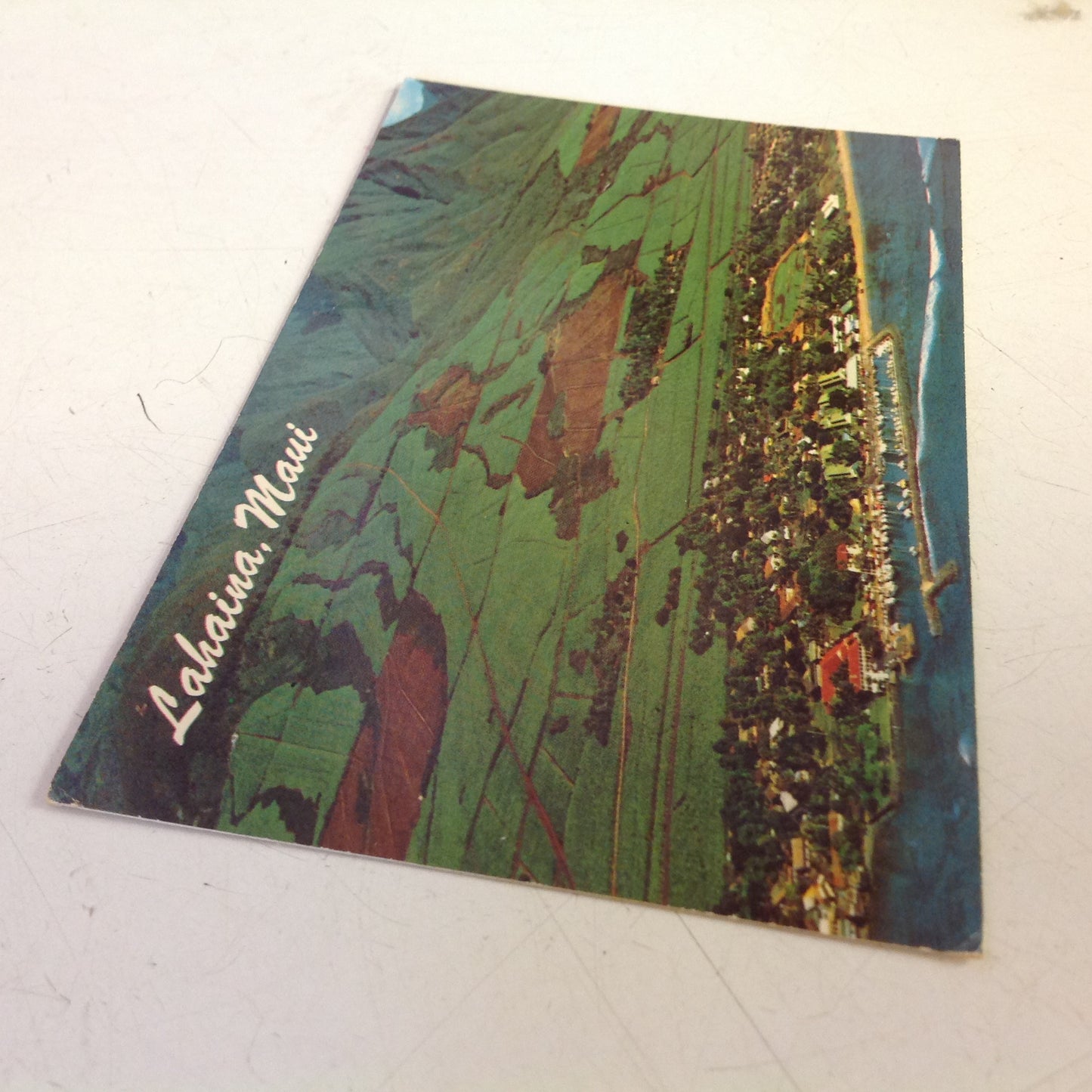 Vintage 1975 Color Postcard Lahaina Maui Hawaii Panorama Air Tour