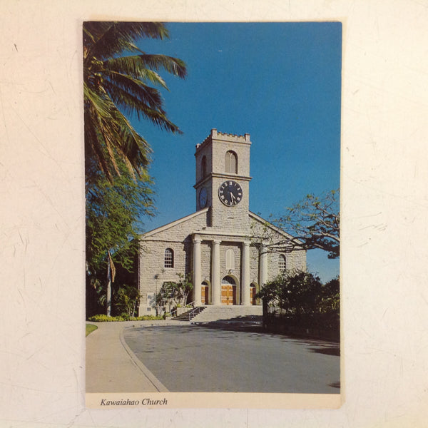 Vintage Color Postcard Kawaiahao Church Honolulu