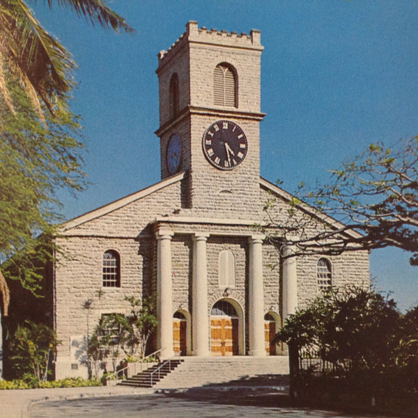 Vintage Color Postcard Kawaiahao Church Honolulu