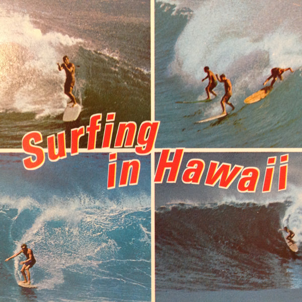 Vintage Color Postcard Surfing in Hawaii Most Popular Sport