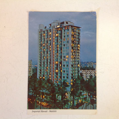 Vintage 1975 Color Postcard Imperial Hawaii Waikiki Hotel Honolulu