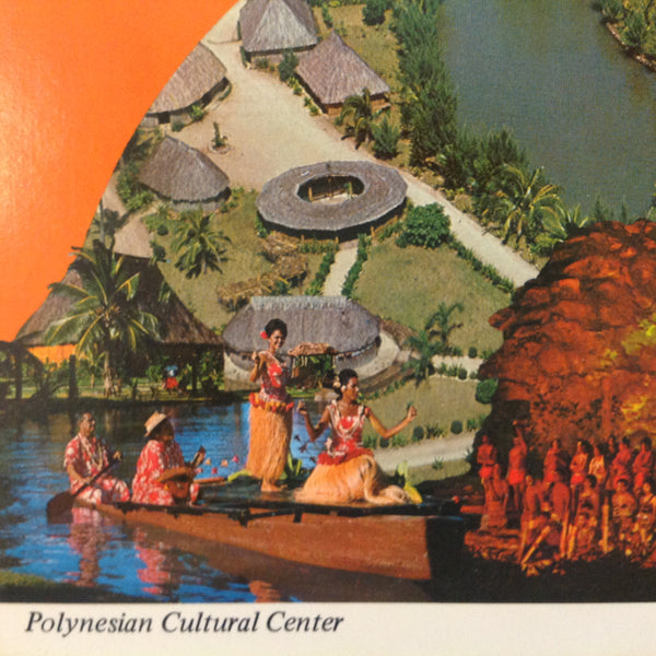 Vintage Color Postcard Polynesian Cultural Center