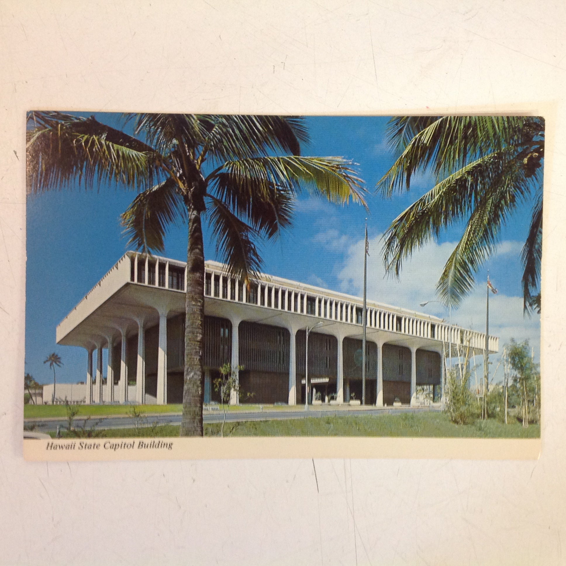 Vintage Color Postcard Hawaii State Capitol Building Honolulu Exterior