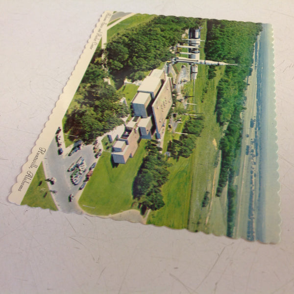 Vintage Color Postcard Alabama Space and Rocket Center Huntsville Alabama Aerial
