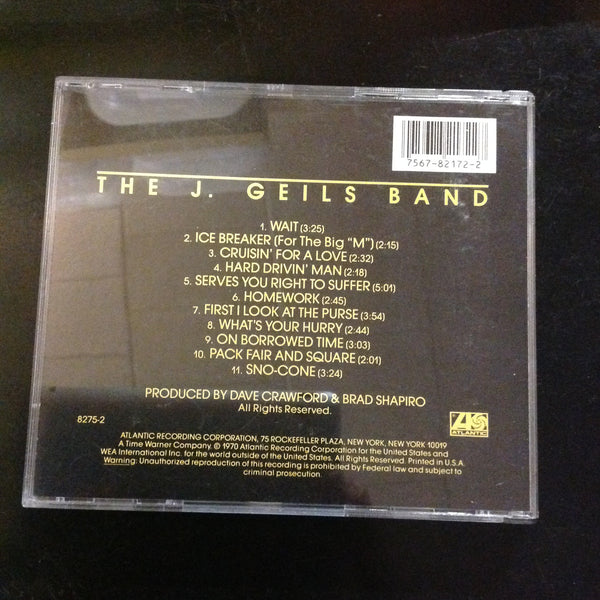 CD The J. Geils Band Atlantic 8275-2 Self Titled