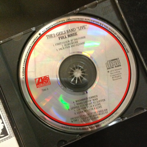 CD The J. Geils Band "Live" Full House 7241-2 Atlantic