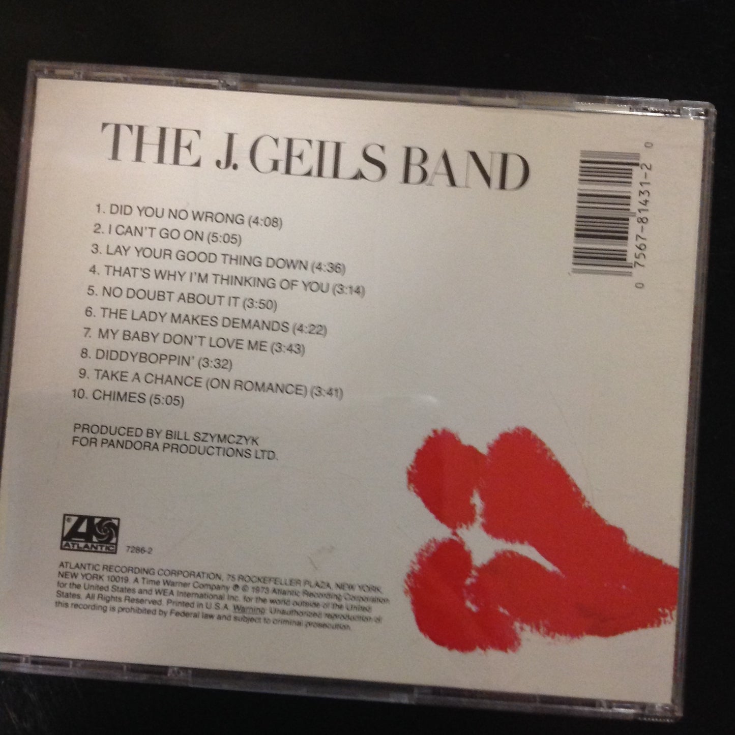 CD The J. Geils Band Ladies Invited 7286-2 Atlantic RARE Classics Rock