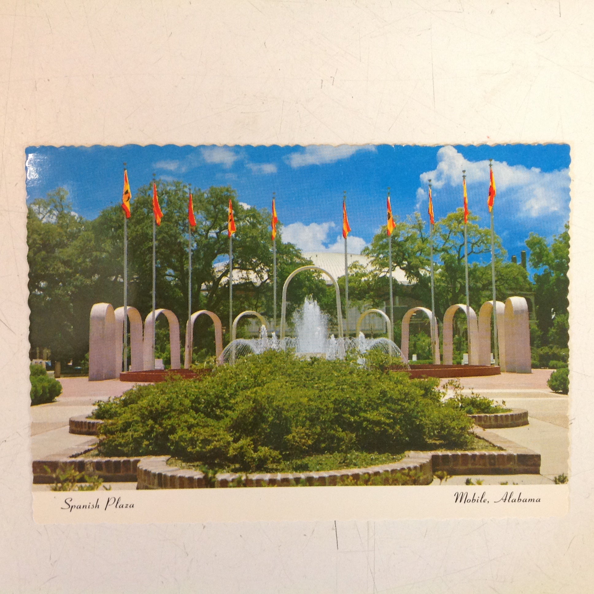 Vintage Color Postcard Spanish Plaza Mobile Alabama