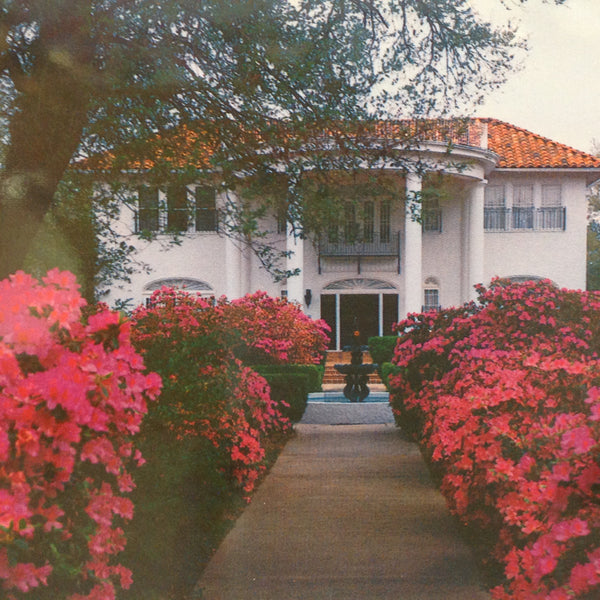 Vintage Color Scalloped Edge Postcard Southern Mansion Gulf Coast Azalea Lined