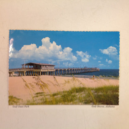 Vintage Scalloped Edged Color Postcard Gulf State Park Gulf Shores Alabama