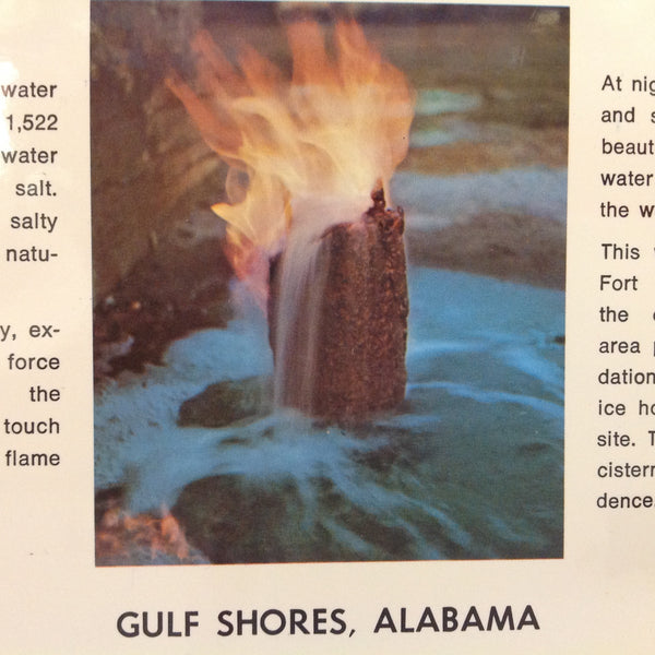 Vintage Dexter Supreme Scalloped Edged Color Postcard Fort Morgan's Eternal Flame Gulf Shores Alabama