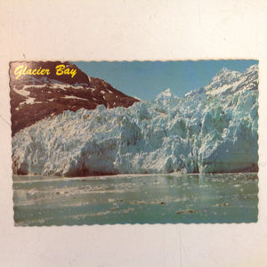 Vintage Scalloped Edged Color Postcard Glacier Bay Alaska