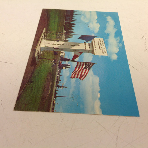 Vintage Dexter Press Color Postcard End of the Alaska Highway Fairchild to Valdez Delta Junction Alaska