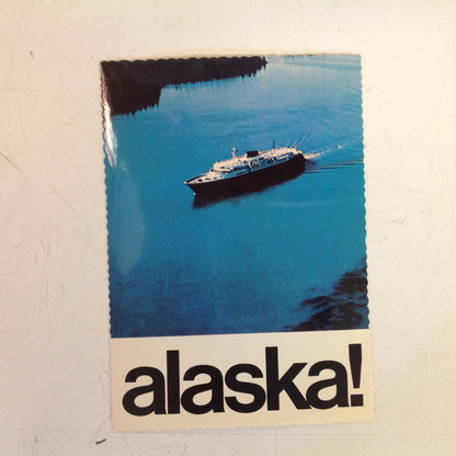 Vintage Alaska Joe Original Color Postcard Alaska State Ferry Inland Waters Anchorage Alaska