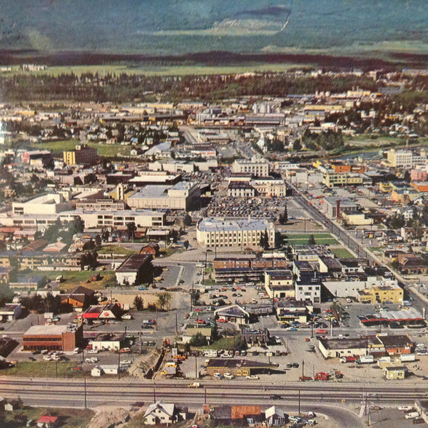 Vintage Alaska Joe Super Natural Color Postcard Mel Anderson Photo Aerial Fairbanks Alaska