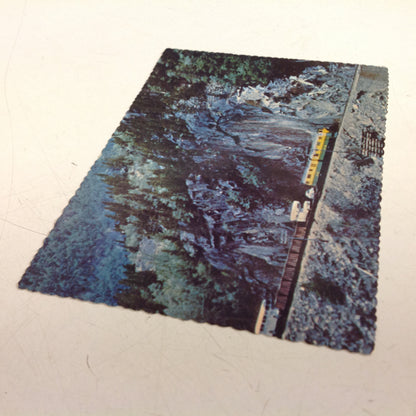 Vintage Alaska Card Scalloped Edged Color Postcard White Pass Railroad Skagway to White Horse Yukon Territory Alaska