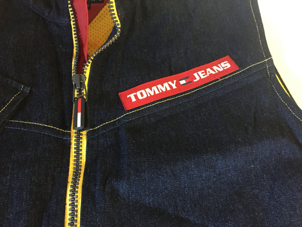 Vintage 1990's Tommy Jeans Activity Wear Vest W/ Built In Fanny Pack Sz XL