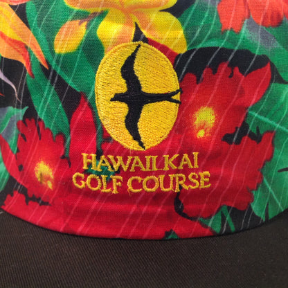Vintage Imperial Headwear Hawailkai Golf Course Tournament Souvenir Floral Baseball Cap