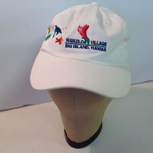 Vintage Imperial Headwear Waikoloa Village Big Island Hawaii Golf Souvenir White Baseball Cap