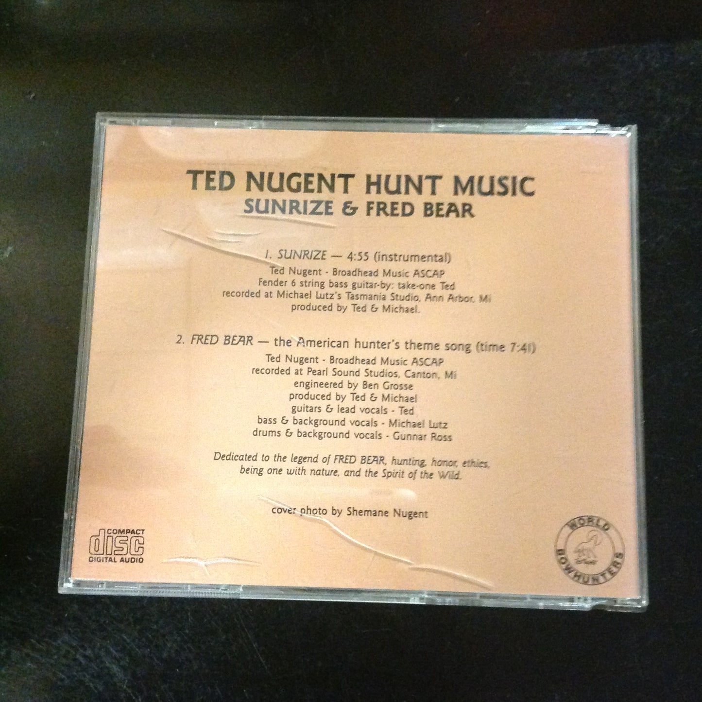 CD Ted Nugent Hunt Music Fred Bear Sunrize 1215-cd