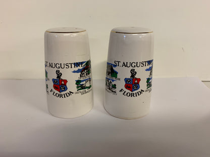 Vintage Souvenir St. Augustine Florida Salt and Pepper Shaker Set