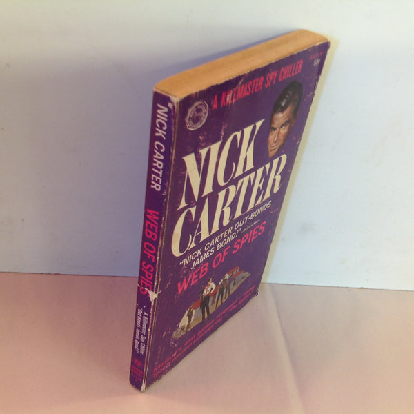 Vintage 1966 Mass Market Paperback Web of Spies Nick Carter Award Books First Edition