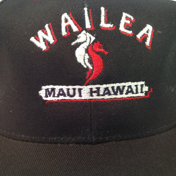 Vintage Authentic Ahead Professional Classic Cut Wailea Maui Hawaii Golf Course Souvenir Black Baseball Cap