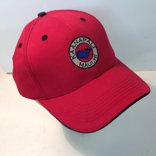 Vintage Texace Professional 98 Kaanapali Golf Course Maui Hawaii Souvenir Red Baseball Cap