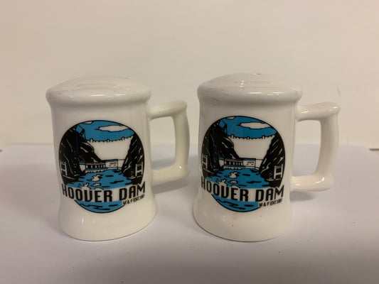 Vintage 1991 M & F Enterprises Souvenir Hoover Dam Salt and Pepper Shaker Set