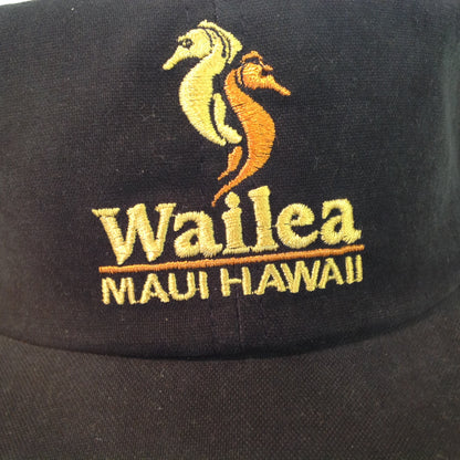 Vintage Imperial Headwear Wailea Golf Course Maui Hawaii Tournament Souvenir Navy Blue Baseball Cap