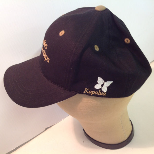 Vintage Imperial Headwear Mercedes Championships Kapalua Bay Golf Course Lahaina Maui Hawaii Tournament Souvenir Black Baseball Cap