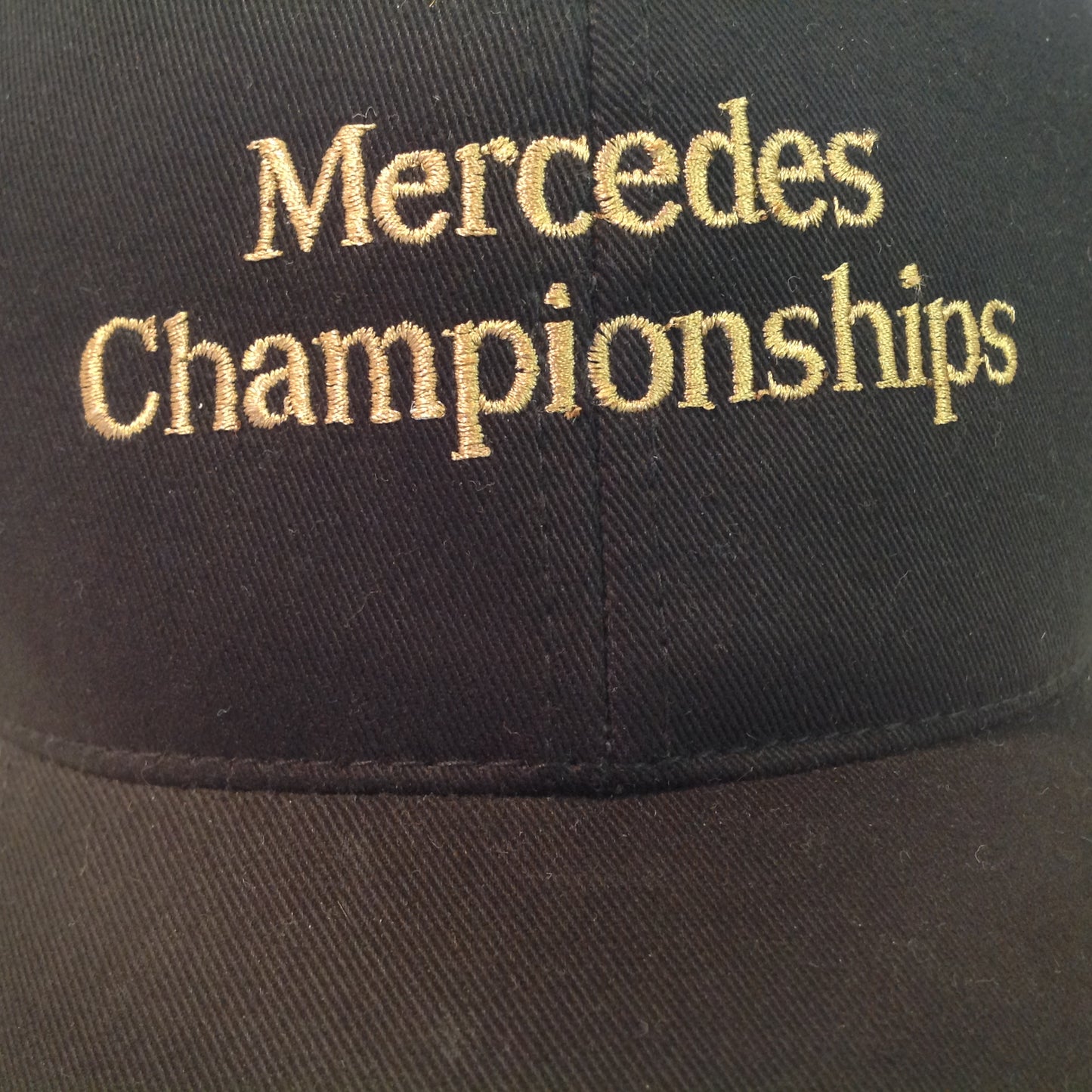 Vintage Imperial Headwear Mercedes Championships Kapalua Bay Golf Course Lahaina Maui Hawaii Tournament Souvenir Black Baseball Cap