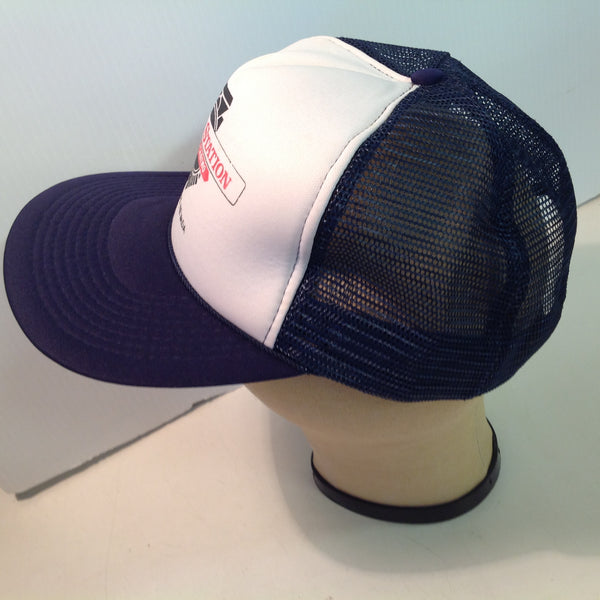 Vintage Size-A-Just Palace Station Hotel and Casino Las Vegas Nevada Golf Tournament Souvenir Black and White Foam Mesh Trucker's Cap