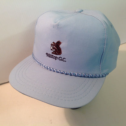 Vintage Derby Cap Hilltop Golf Course Tournament Souvenir Baby Blue Baseball Cap