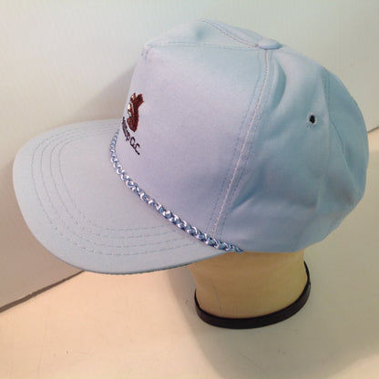 Vintage Derby Cap Hilltop Golf Course Tournament Souvenir Baby Blue Baseball Cap