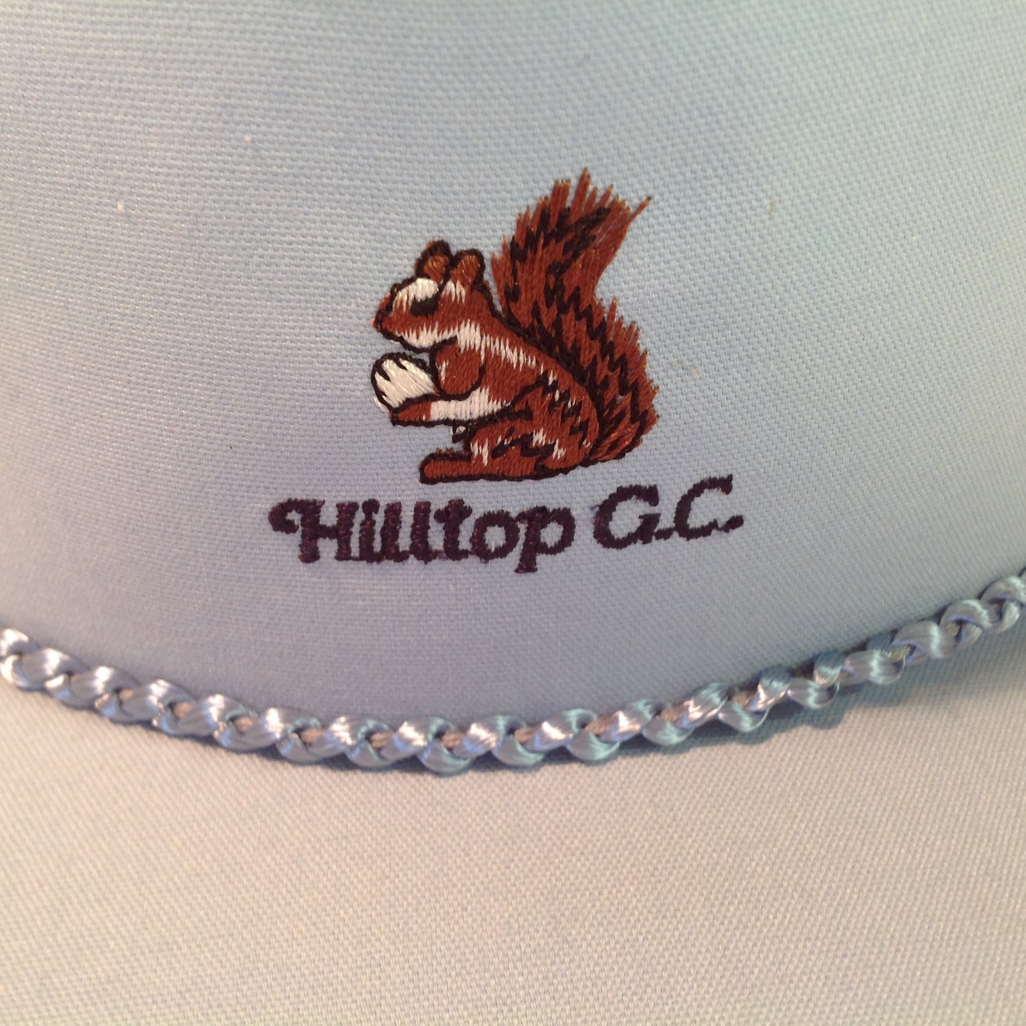 Vintage Derby Cap Hilltop Golf Course Tournament Souvenir Baby Blue Baseball Cap