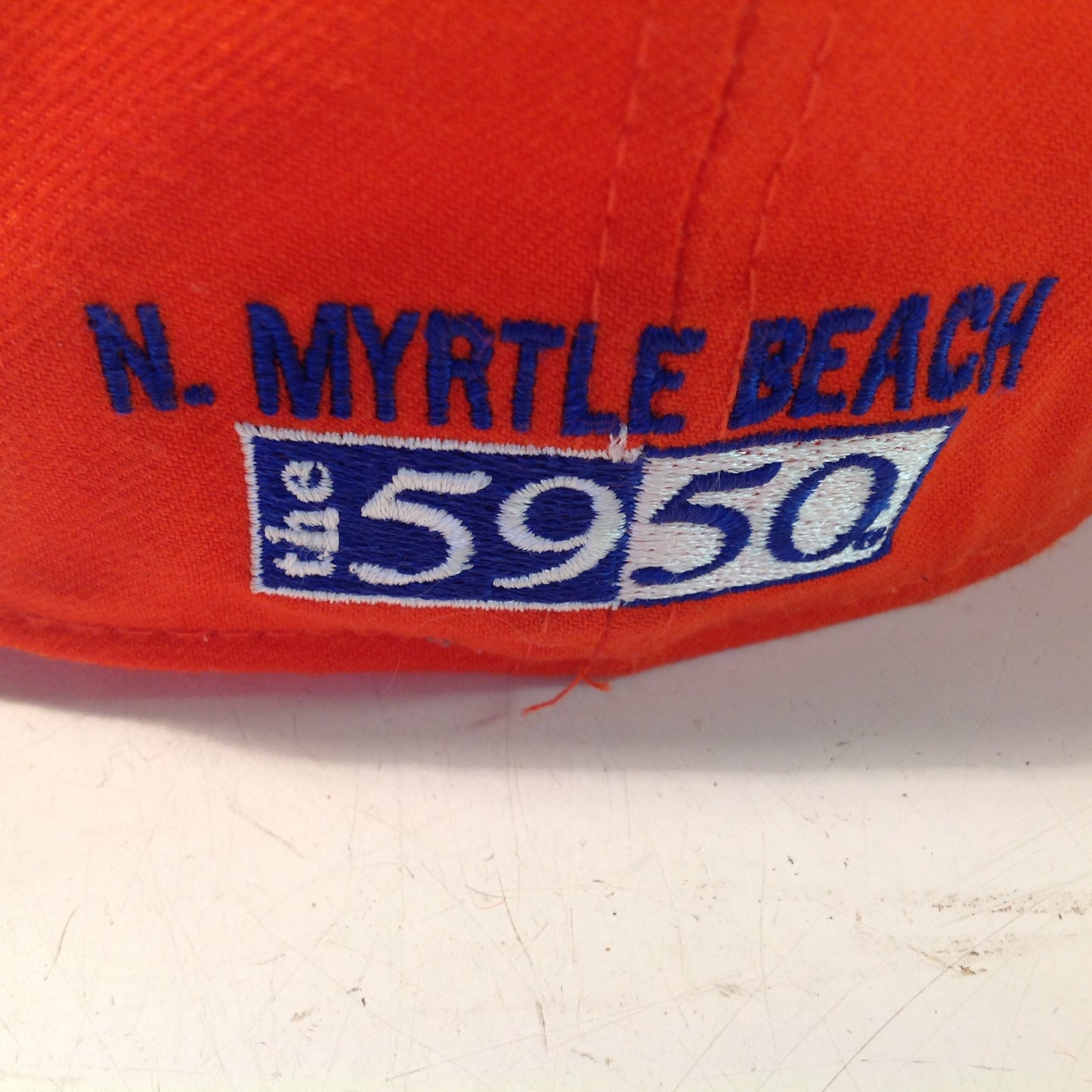 Vintage 1988 New Era 5950 Pro Model Beachwood Golf Club Sun Fun Capital North Myrtle Beach Tournament Souvenir Orange Baseball Cap