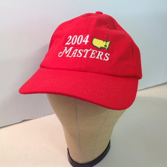 Vintage American Needle 2004 Masters Golf Tournament Souvenir Red Baseball Cap