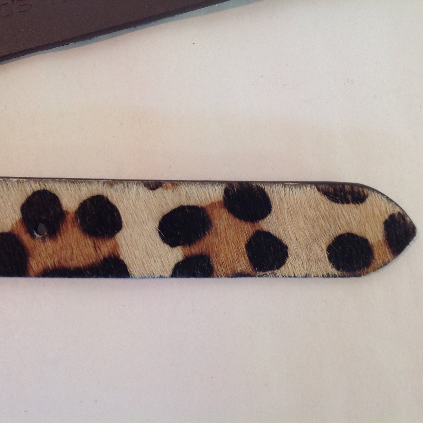 Chico's Women's Large Cheetah Print Genuine Haircalf Leather Belt 20