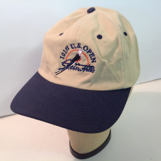 Vintage USGA Southern Hills Golf Course USGA Member 101st US Open Golf Tournament Souvenir Tan Baseball Cap