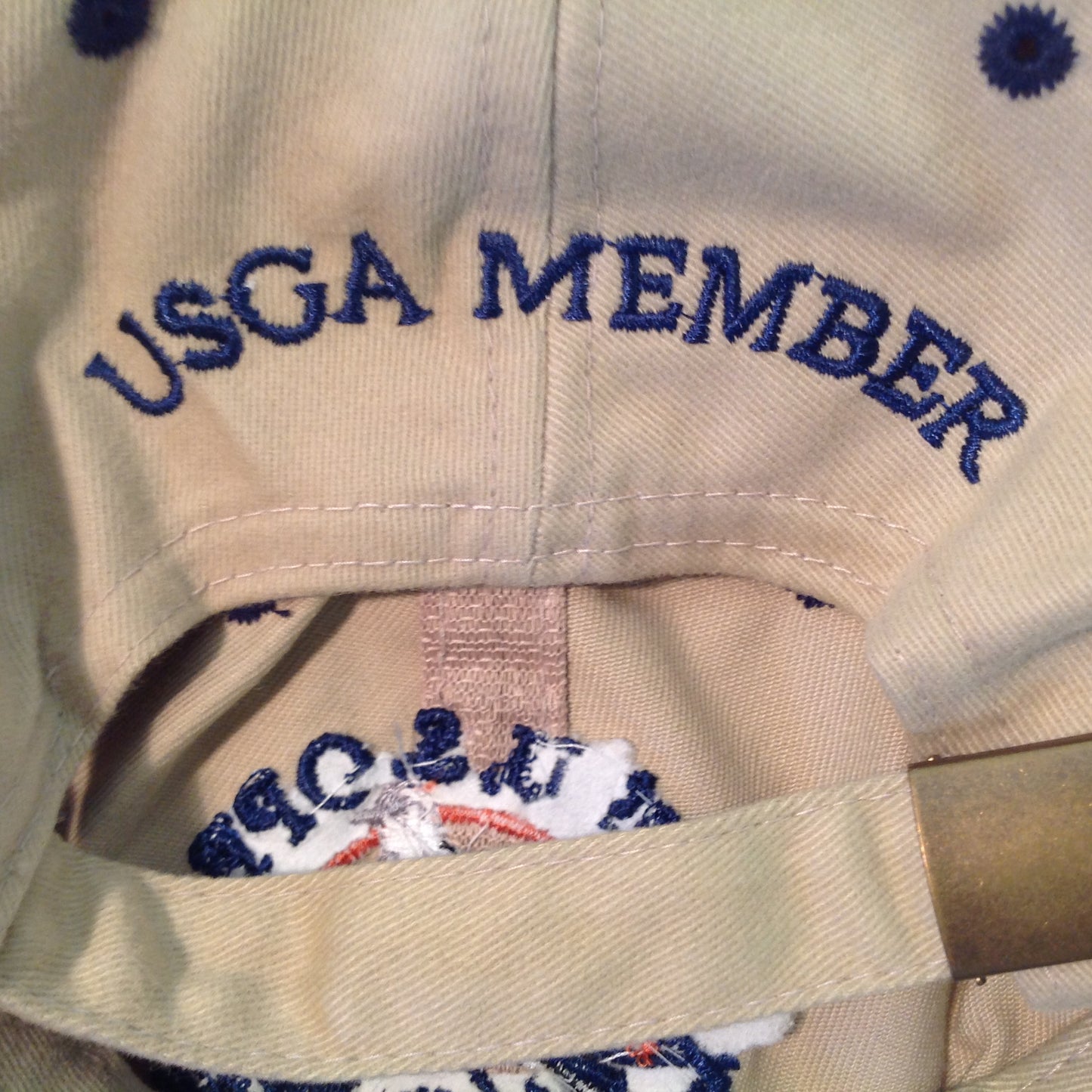 Vintage USGA Southern Hills Golf Course USGA Member 101st US Open Golf Tournament Souvenir Tan Baseball Cap