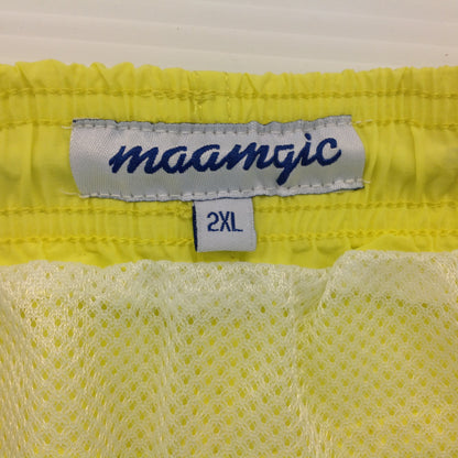 2017 Maamgic Men's Retro Day Glo Yellow 2XL Swim Trunks