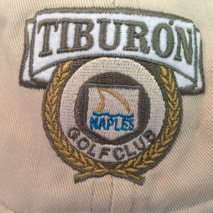 Vintage Legendary Headwear Tiburon Naples Golf Club Florida Tournament Souvenir Tan Baseball Cap