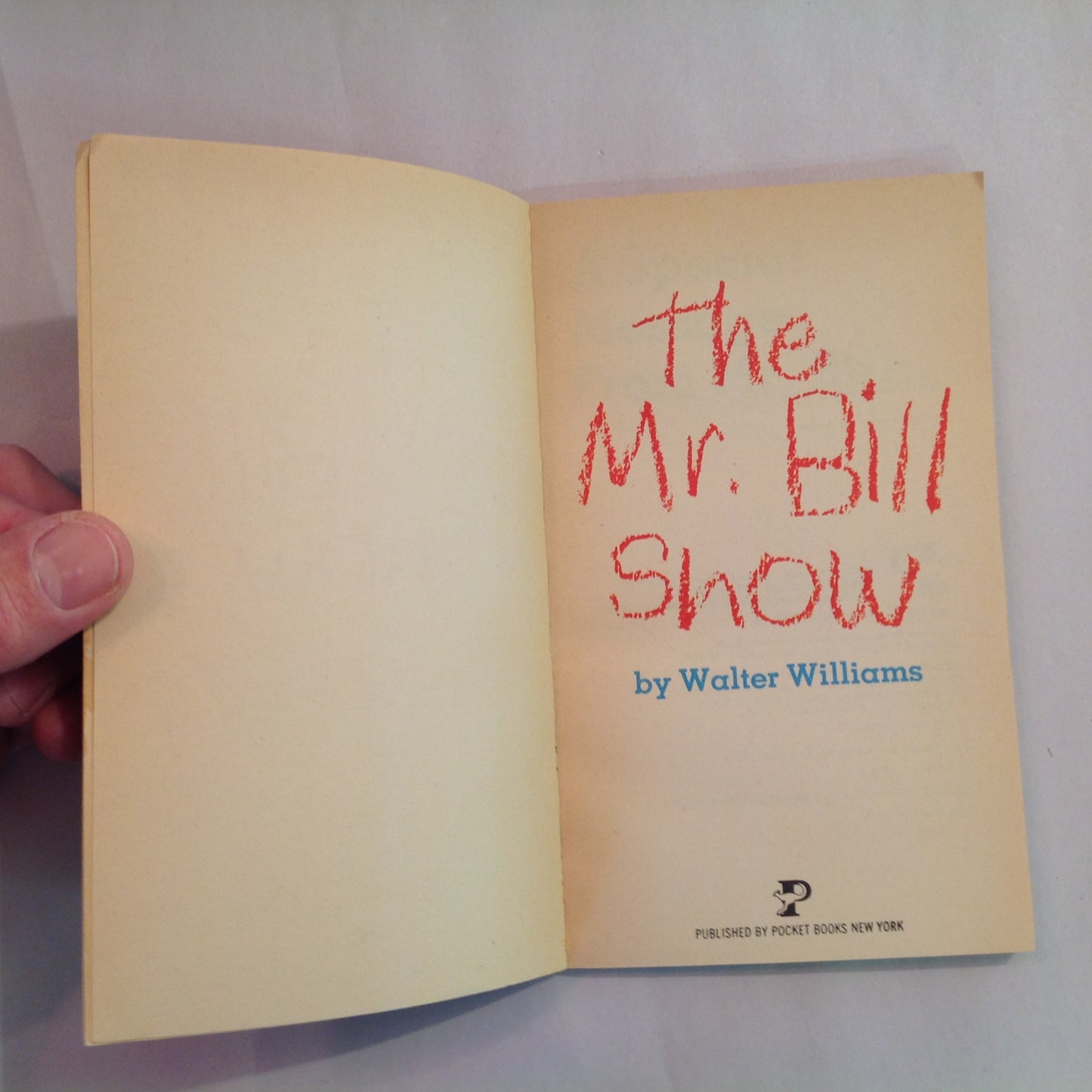 Vintage 1980 Mass Market Paperback The Mr. Bill Show Walter Williams Pocket Books First Edition