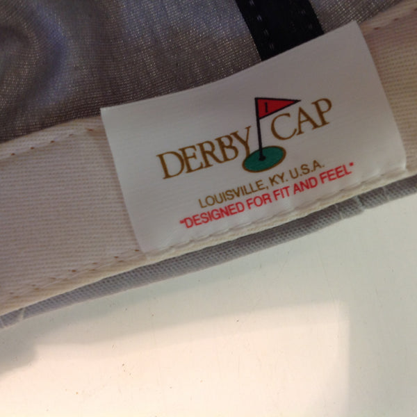 Vintage Derby Cap Raccoon Run Golf Club Myrtle Beach South Carolina Tournament Souvenir Tan Gray Baseball Cap