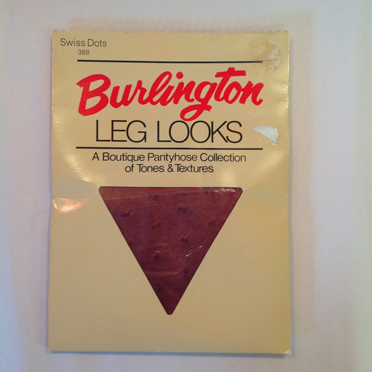 Vintage NOS Burlington Leg Looks Pantyhose 388 Swiss Dots