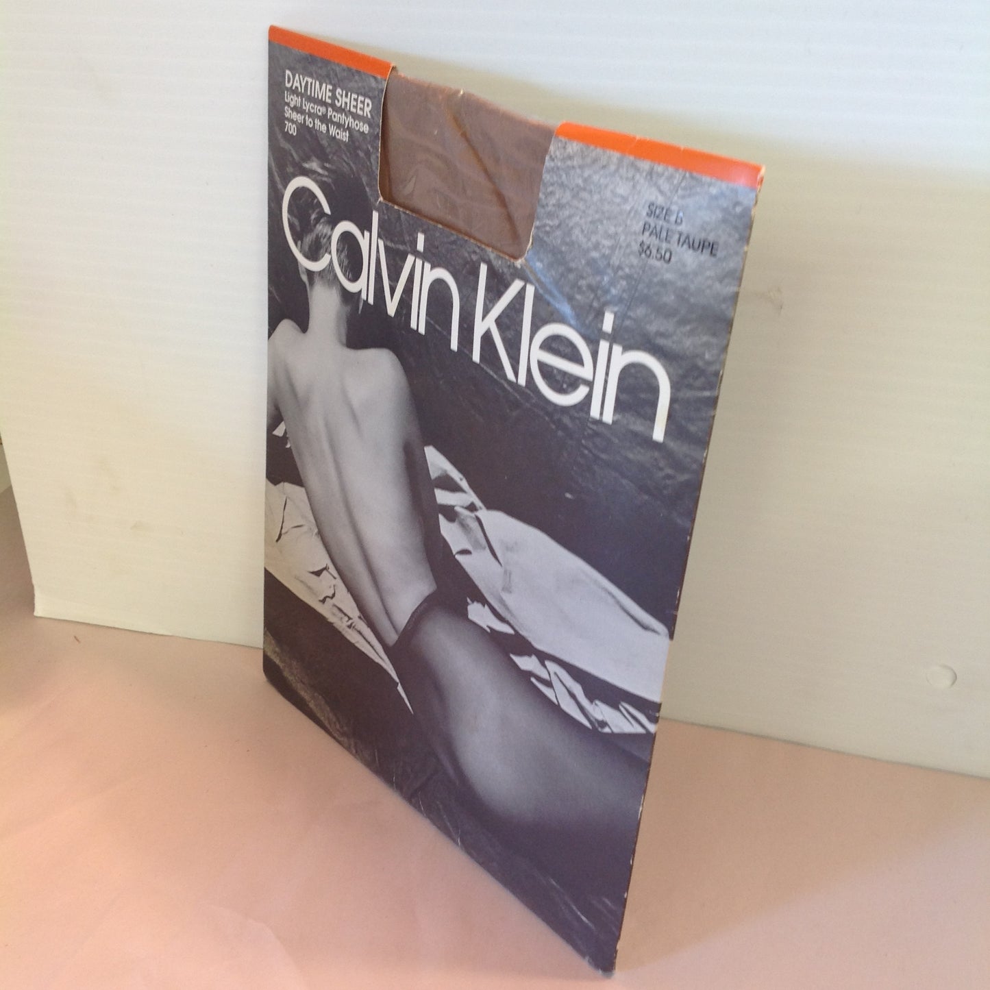 Vintage 1990 NOS Calvin Klein Daytime Sheer Light Lycra Pantyhose Sheer to Waist 700 Pale Taupe Size B