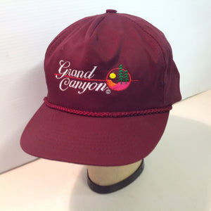 Vintage Cameo Grand Canyon Souvenir Burgundy Baseball Cap